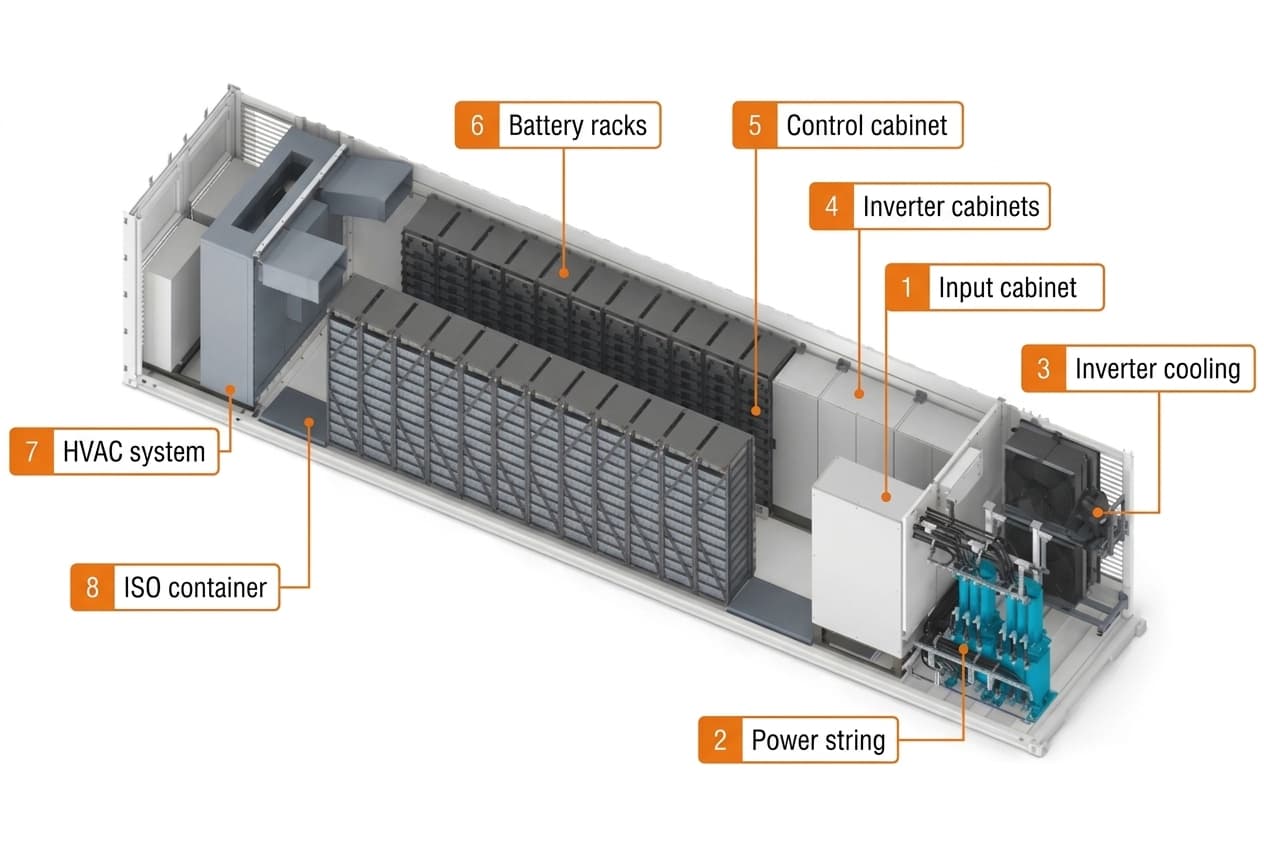 Structure of Vesol Energy Storage Container