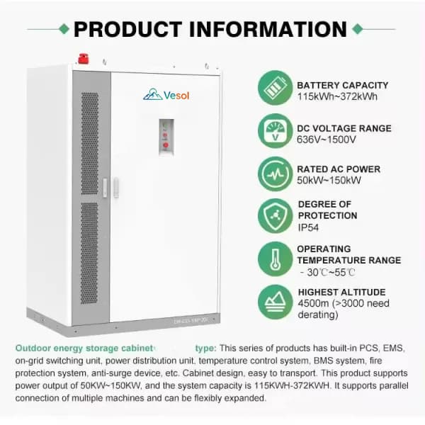 HZEB-ESS100P-200 All in One 100kw PCS/200kWh