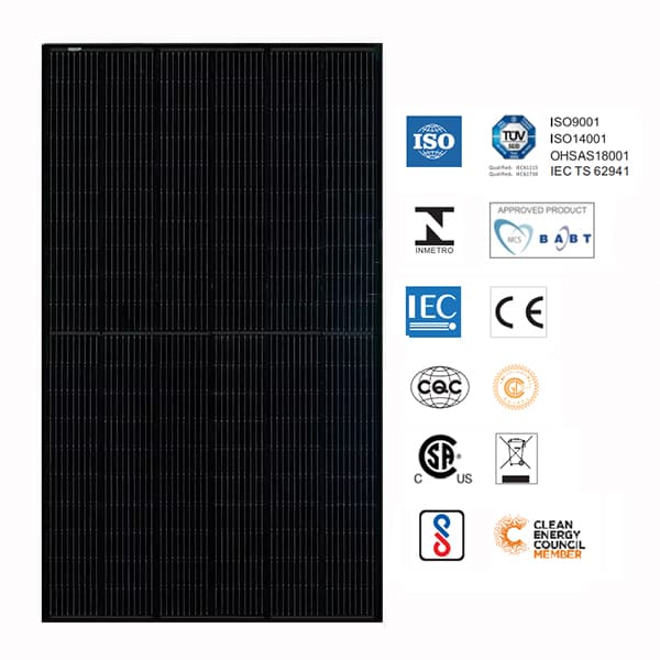 Risen Monocrystalline Perc Solar Panel 385W – 405W Solar Panel 390 W 395W 400Watt Full Black Module