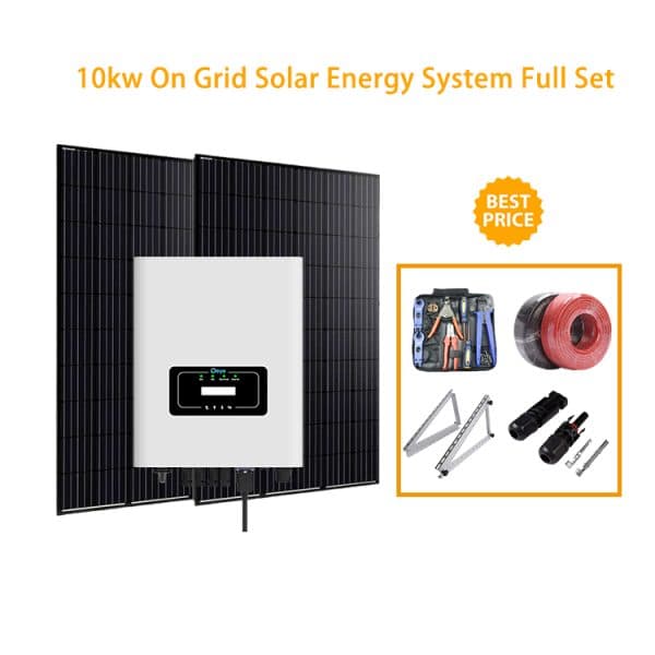 EU Verison 10KW Solar Energy System Full Set 10KVA Single Off Grid Solar System 10000w With 10Kwh Lithium Battery