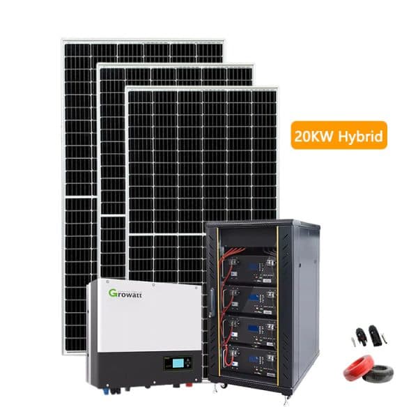 Vesol 20KW 24KW 30KW Hybrid Solar System for EU/US with High Voltage Battery Storage System