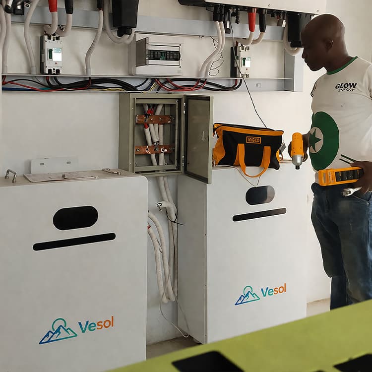 Residential Energy Storage Project in Nigeria | 42kWh Wall-Mounted Battery System by Vesol